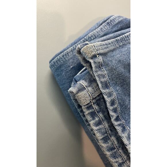 Dickies Bib Overalls Blue Denim Carpenter Workwear Baggy USA Conductor Men 40x32 - Picture 11 of 12